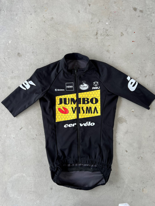 Jumbo Visma | Agu Black Short Sleeve Gabba Jacket / Jersey | XS | Rider-Issued Pro Team Kit