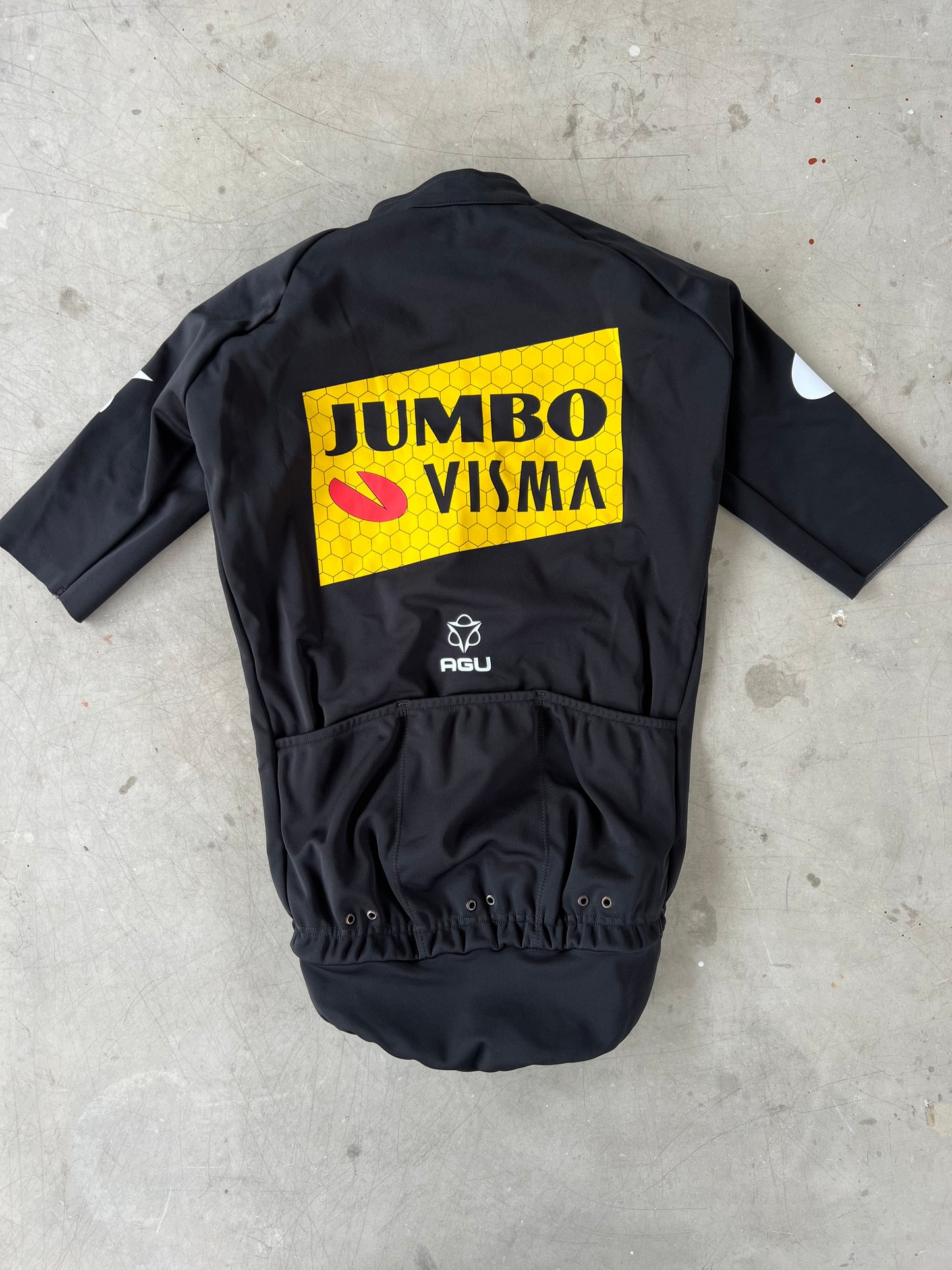 Jumbo Visma | Agu Black Short Sleeve Gabba Jacket / Jersey | XS | Rider-Issued Pro Team Kit