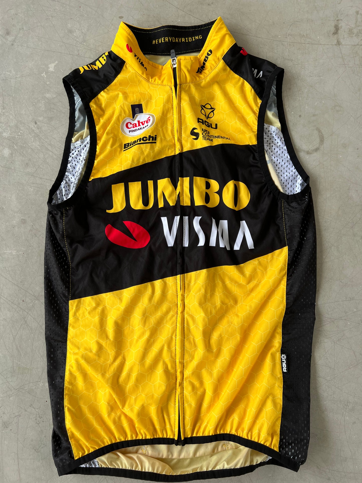 Jumbo Visma | Agu Bundle - Jersey, Bibs and Gilet | XS/S | Rider-Issued Pro Team Kit