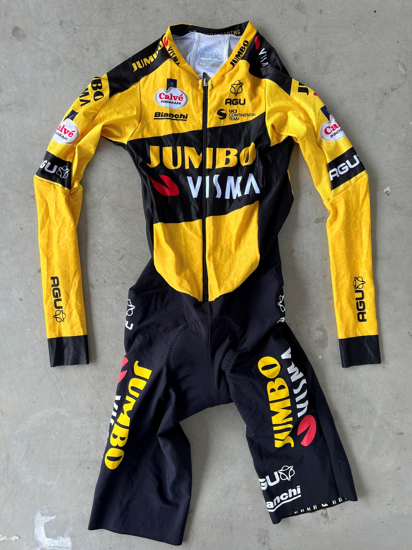 Jumbo Visma | Agu Long Sleeve TT Suit | S | Rider-Issued Pro Team Kit