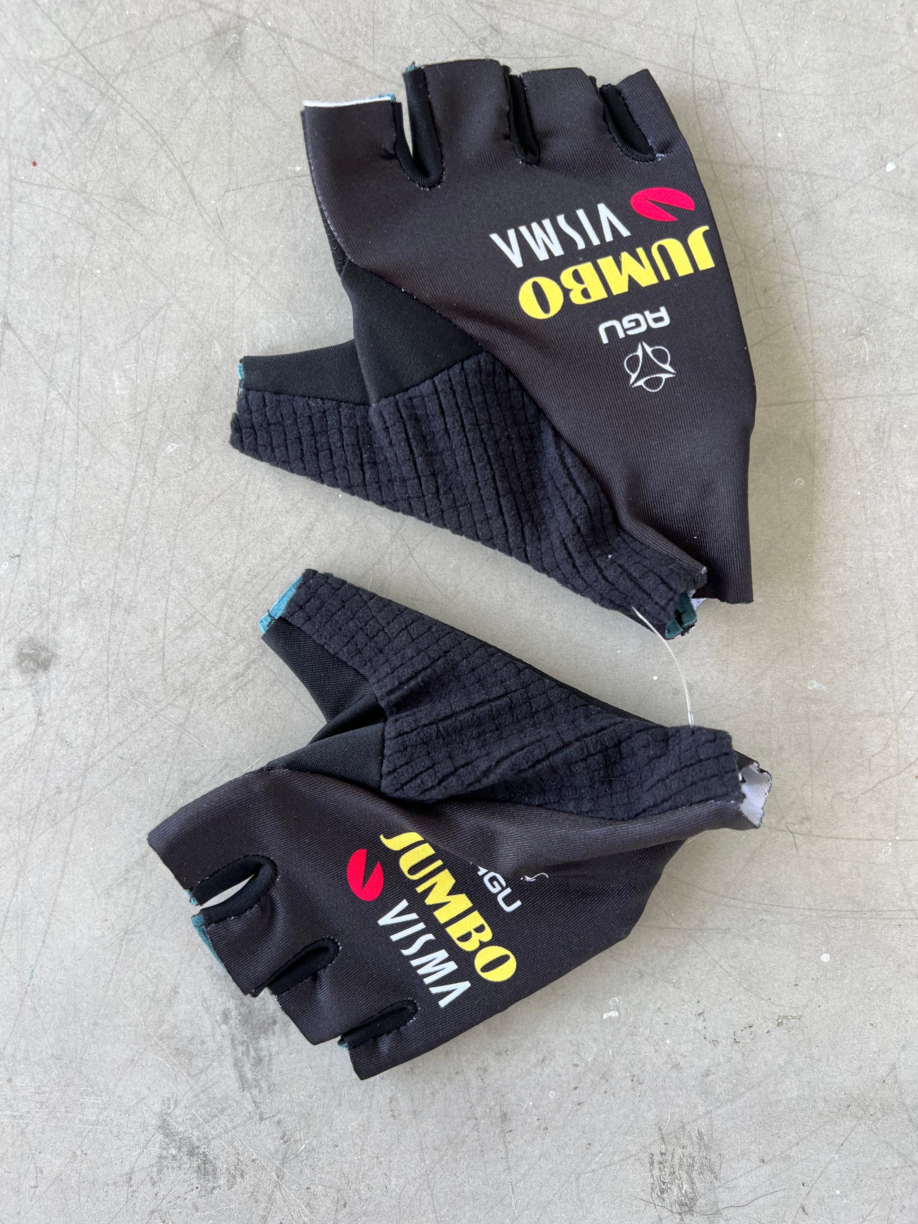 Jumbo Visma Agu Padded Gloves S Rider Issued Pro Team Kit