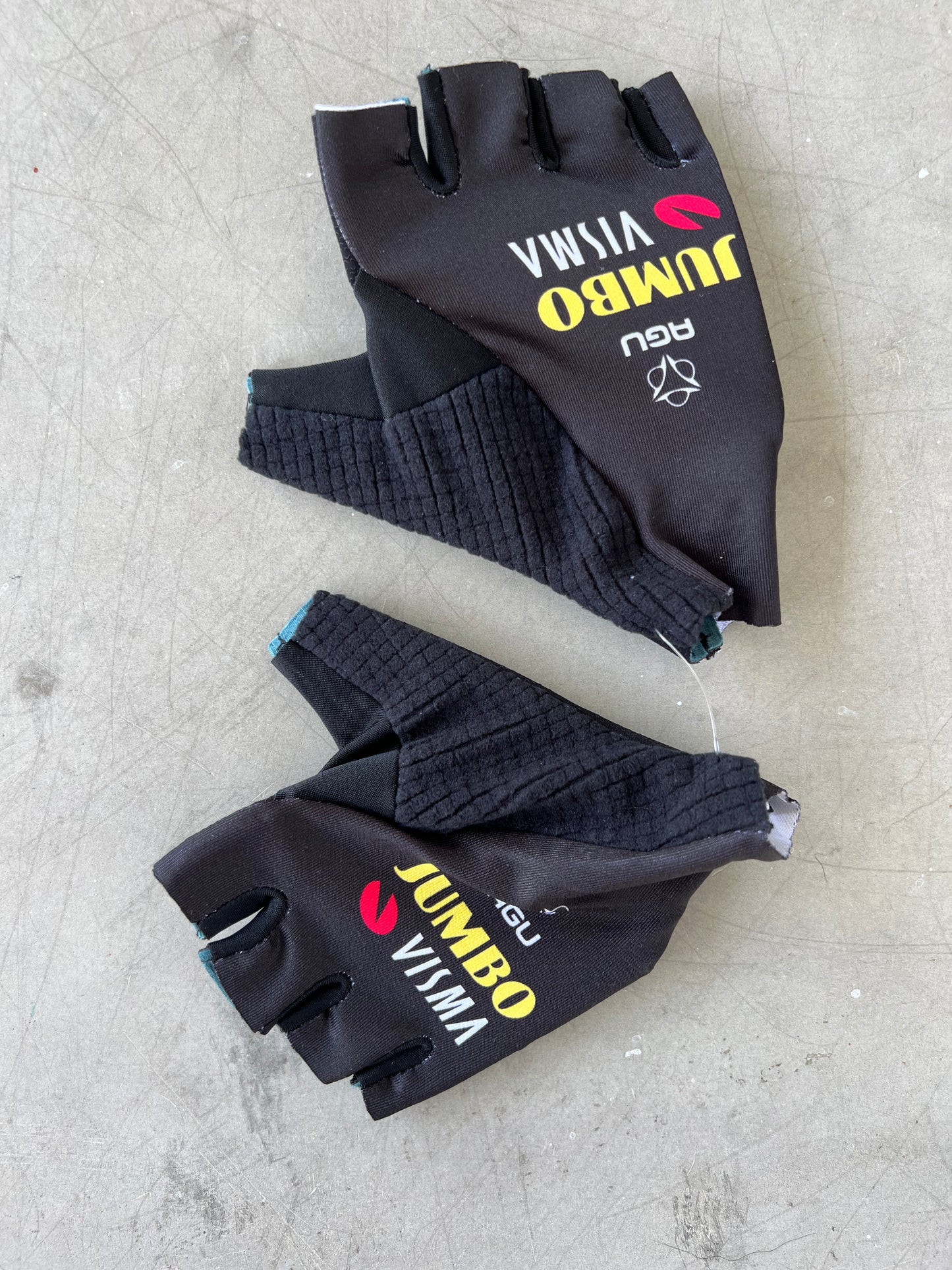 Jumbo Visma | Agu Padded Gloves | S | Rider-Issued Pro Team Kit