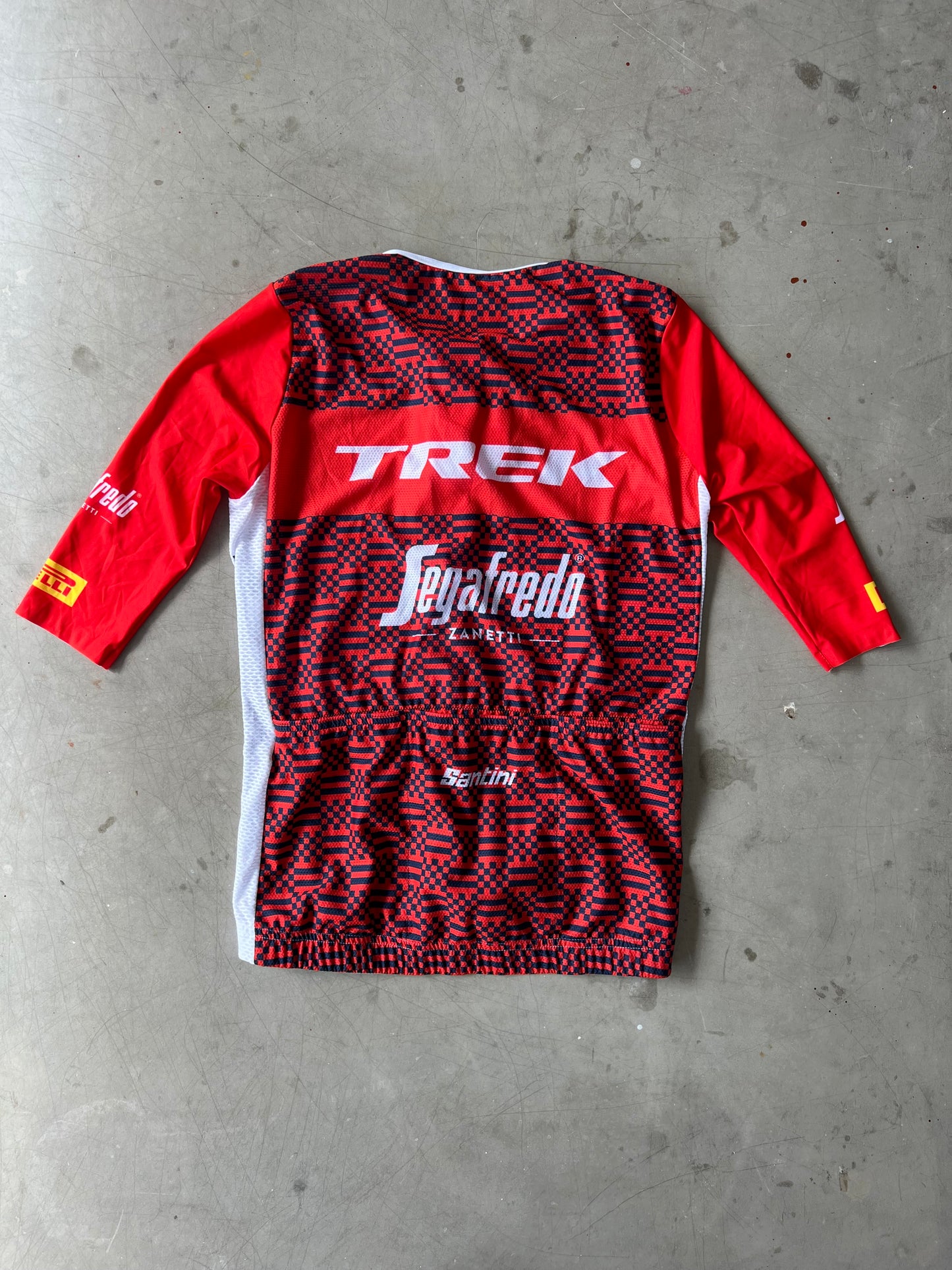 Trek Segafredo | Santini Short Sleeve Jersey | White/Red | S | Rider-Issued Pro Team Kit