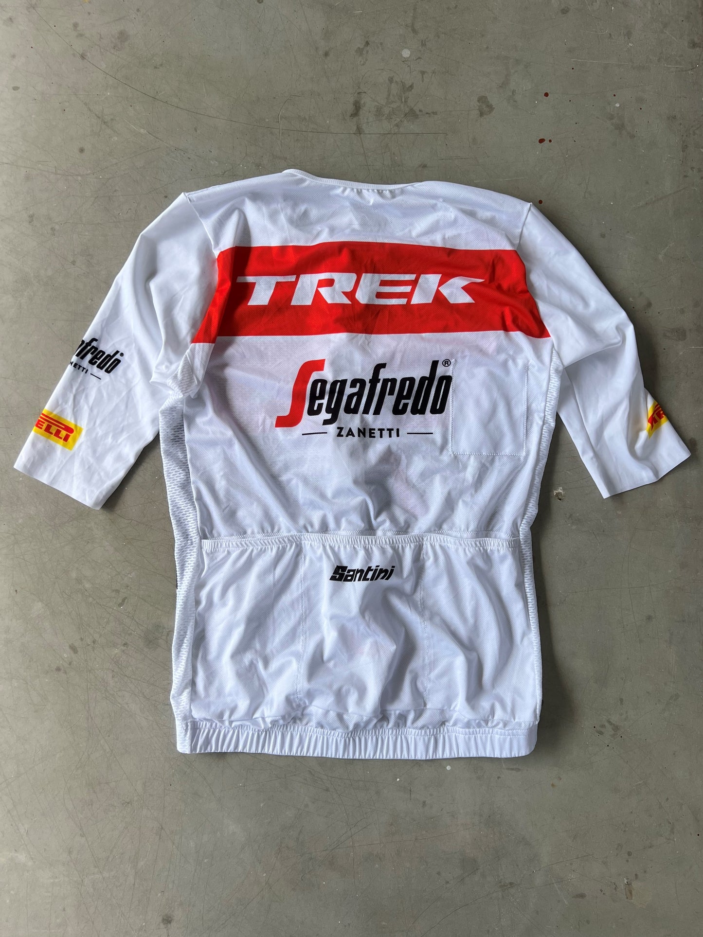 Trek Segafredo | Santini Short Sleeve Jersey | White | S | Rider-Issued Pro Team Kit