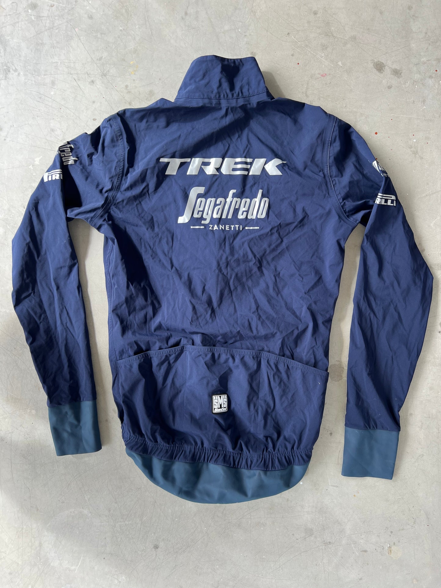 Trek Segafredo | Santini Long Sleeve Gabba Jacket | Navy | M | Rider-Issued Pro Team Kit