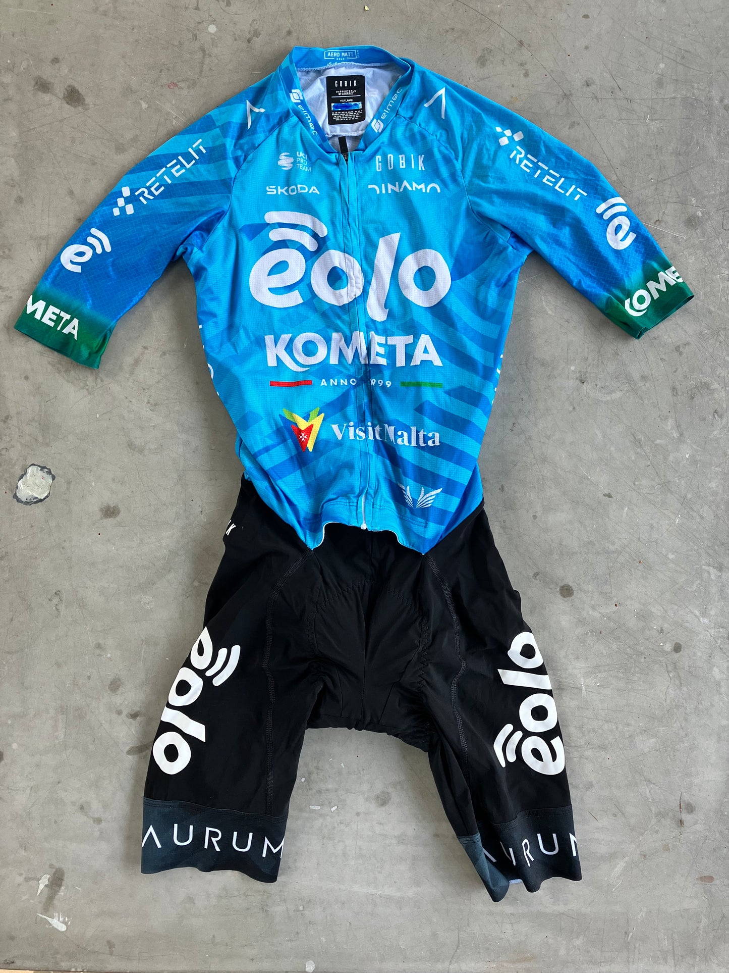 Eolo | Gobik Short Sleeve Race Suit | Blue | S | Rider-Issued Pro Team Kit