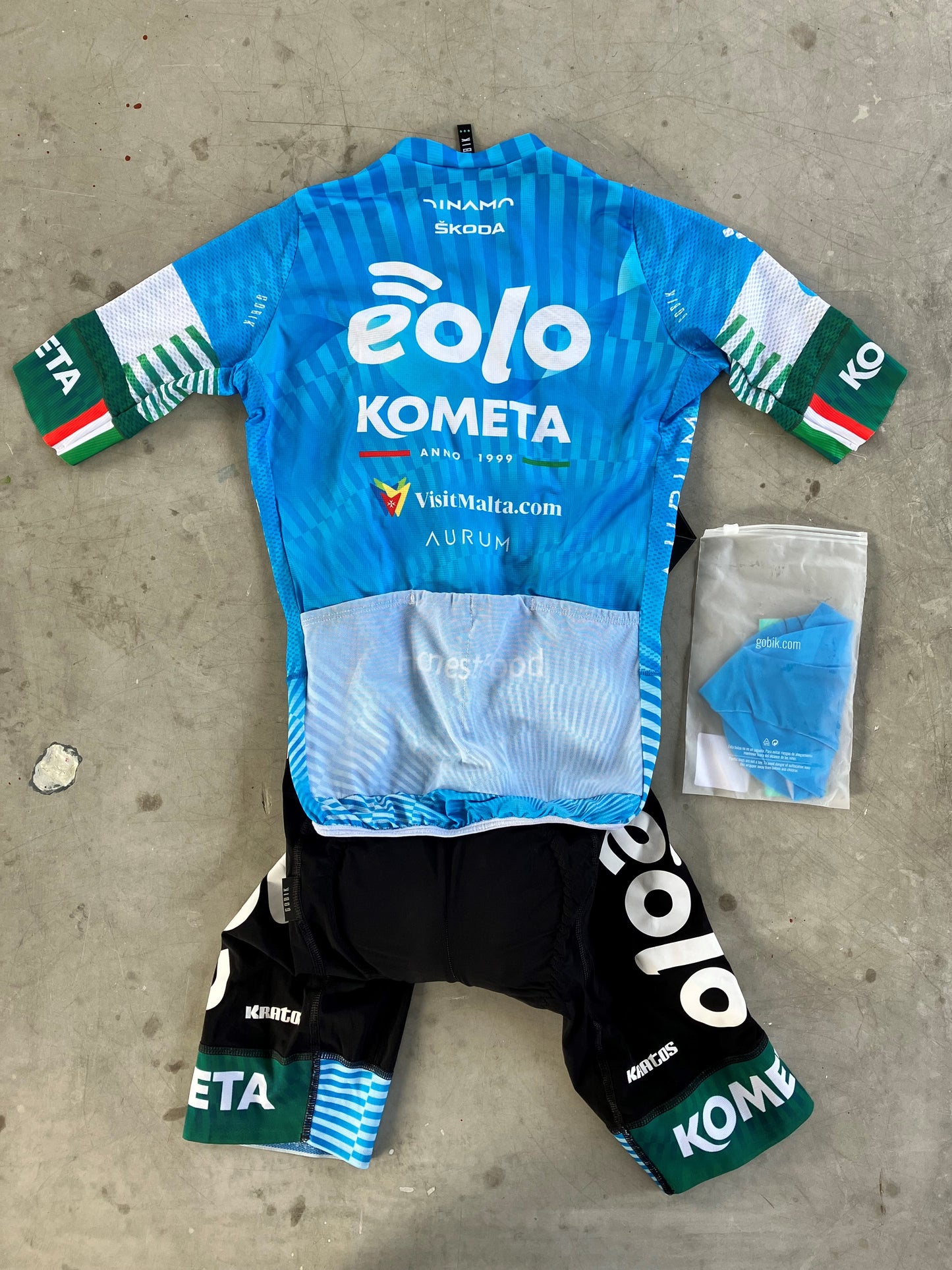 Eolo | Gobik Bundle - Summer Jersey, Bibs & Cap | Blue | XS/S | Rider-Issued Pro Team Kit