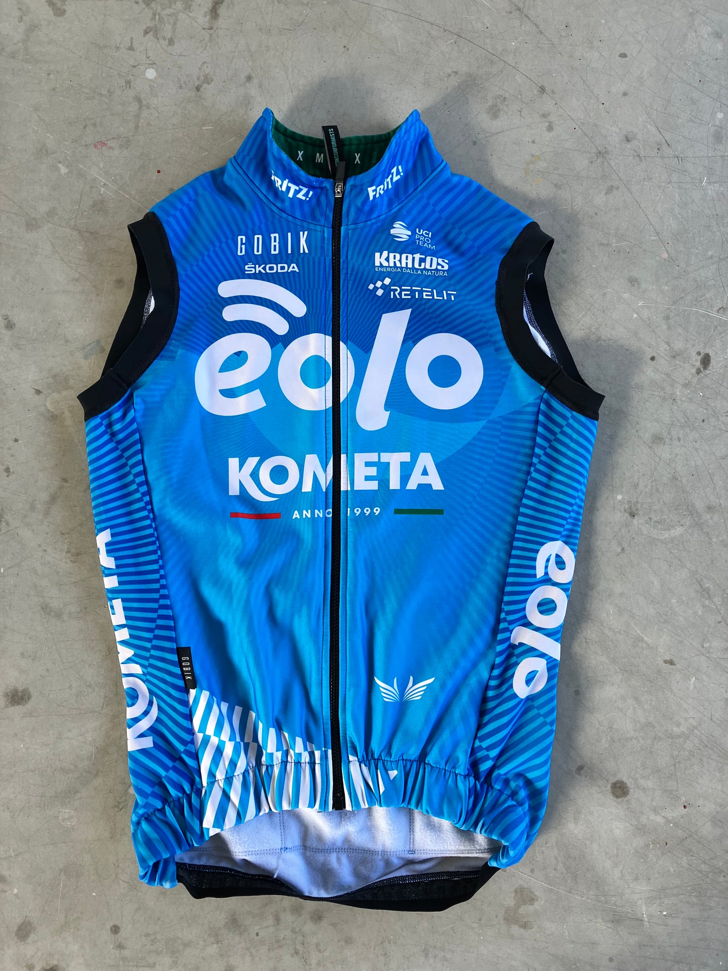 Eolo | Gobik Thermal Gabba Vest / Gilet | Blue | Rider-Issued Pro Team Kit