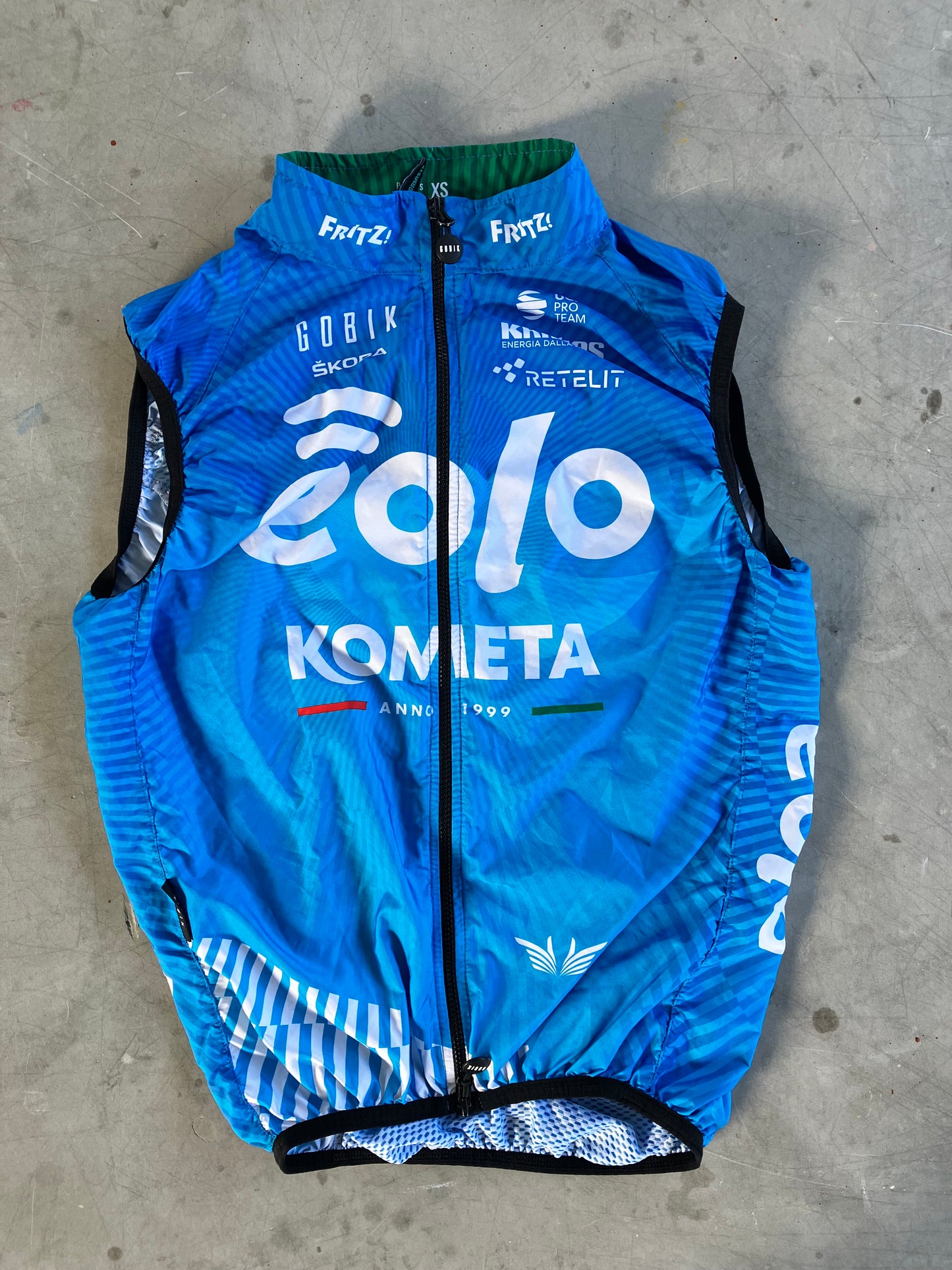 Eolo | Gobik Light Wind Vest / Gilet | Blue | Rider-Issued Pro Team Kit