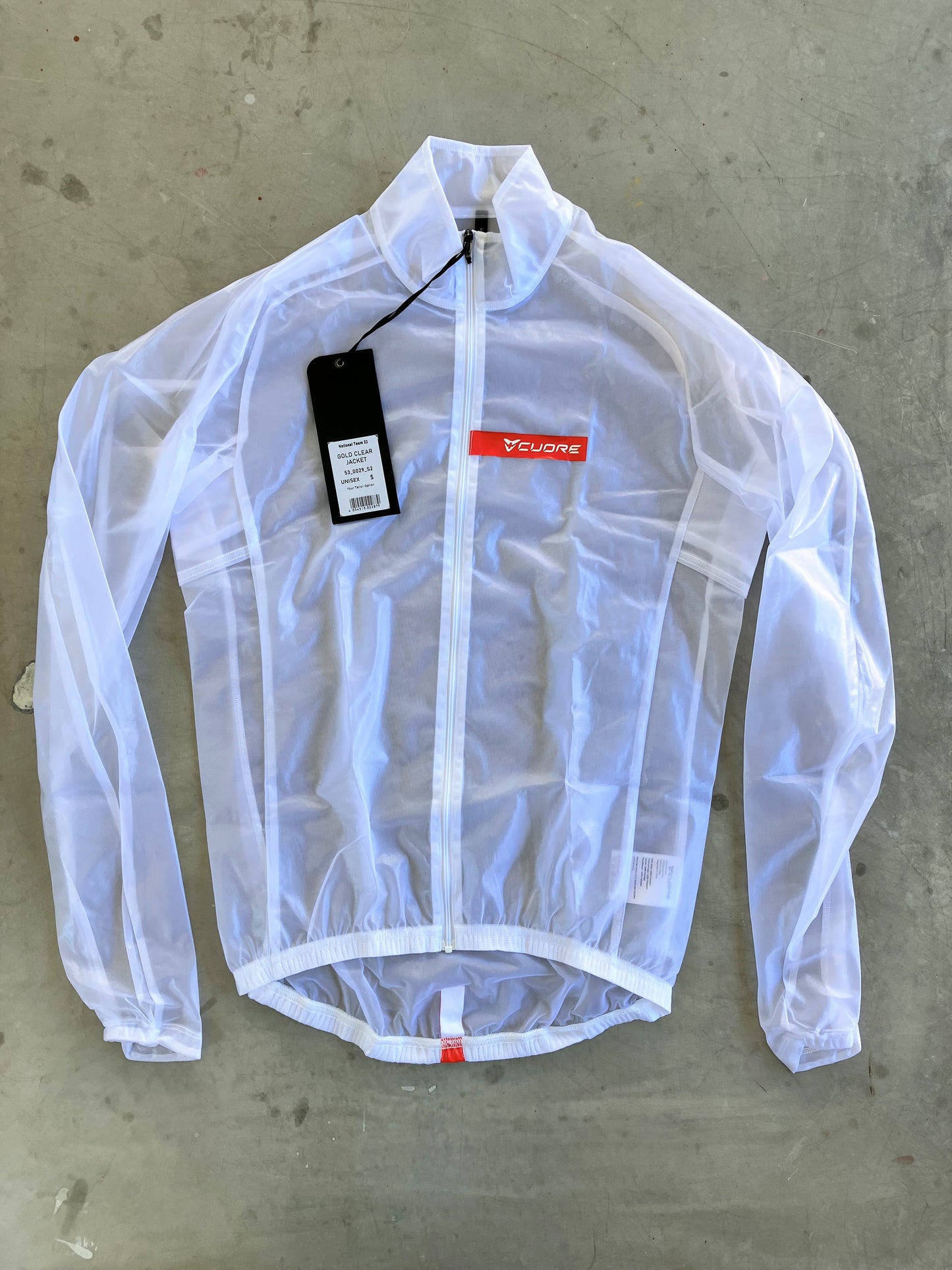 USA National Team | Cuore White Rain Jacket | S | Rider-Issued Pro Team Kit