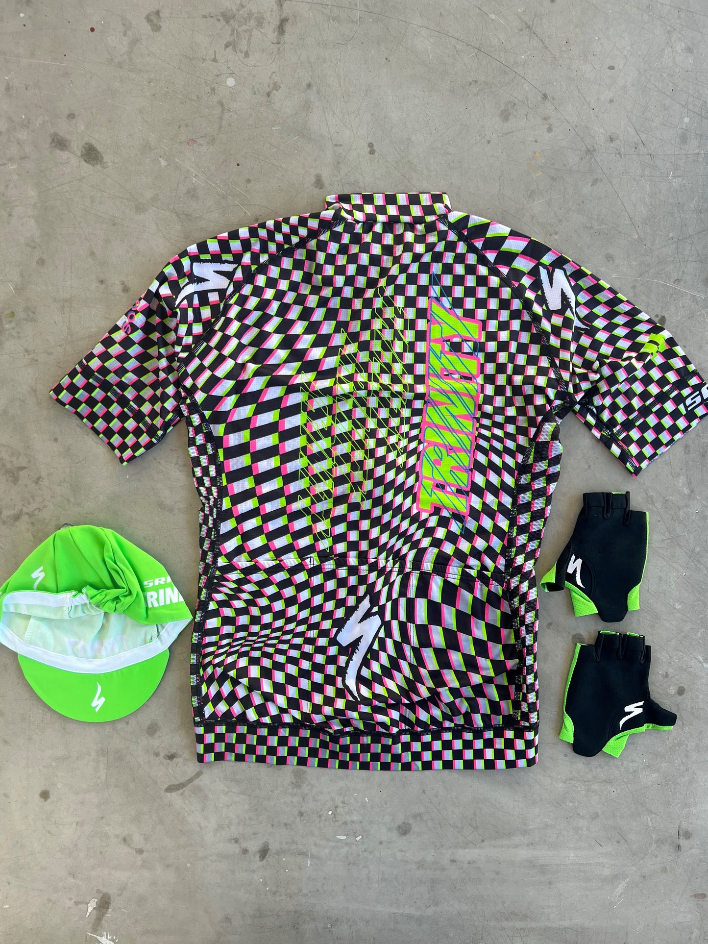 Trinity | Specialized Bundle - Jersey, Cap and Gloves | Checkered | S | Team Issued Pro Kit