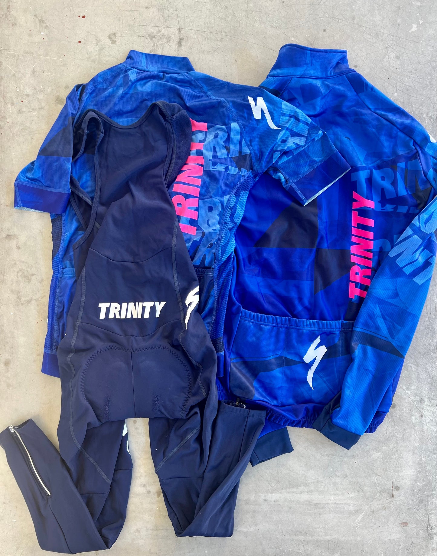 Trinity | Specialized Winter Bundle - Jacket, Jersey and Padded Tights | Blue | M | Team Issued Pro Kit