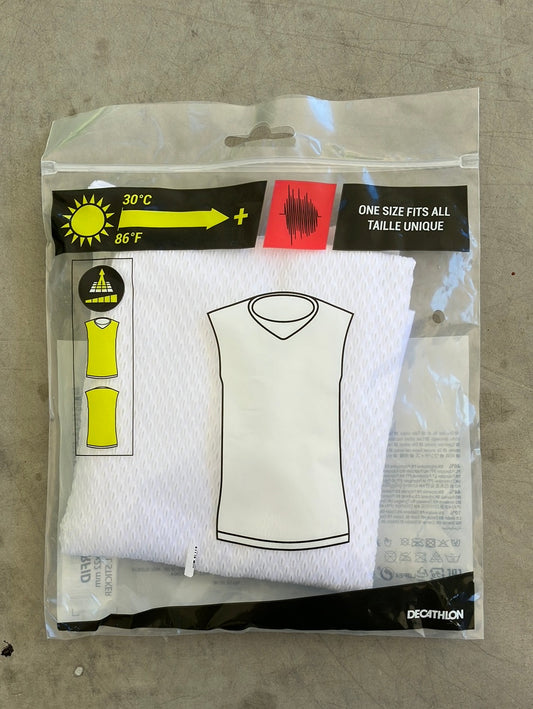 Cofidis | Decathlon Sleeveless Base Layer | White | Pro-Issued Pro Team Kit