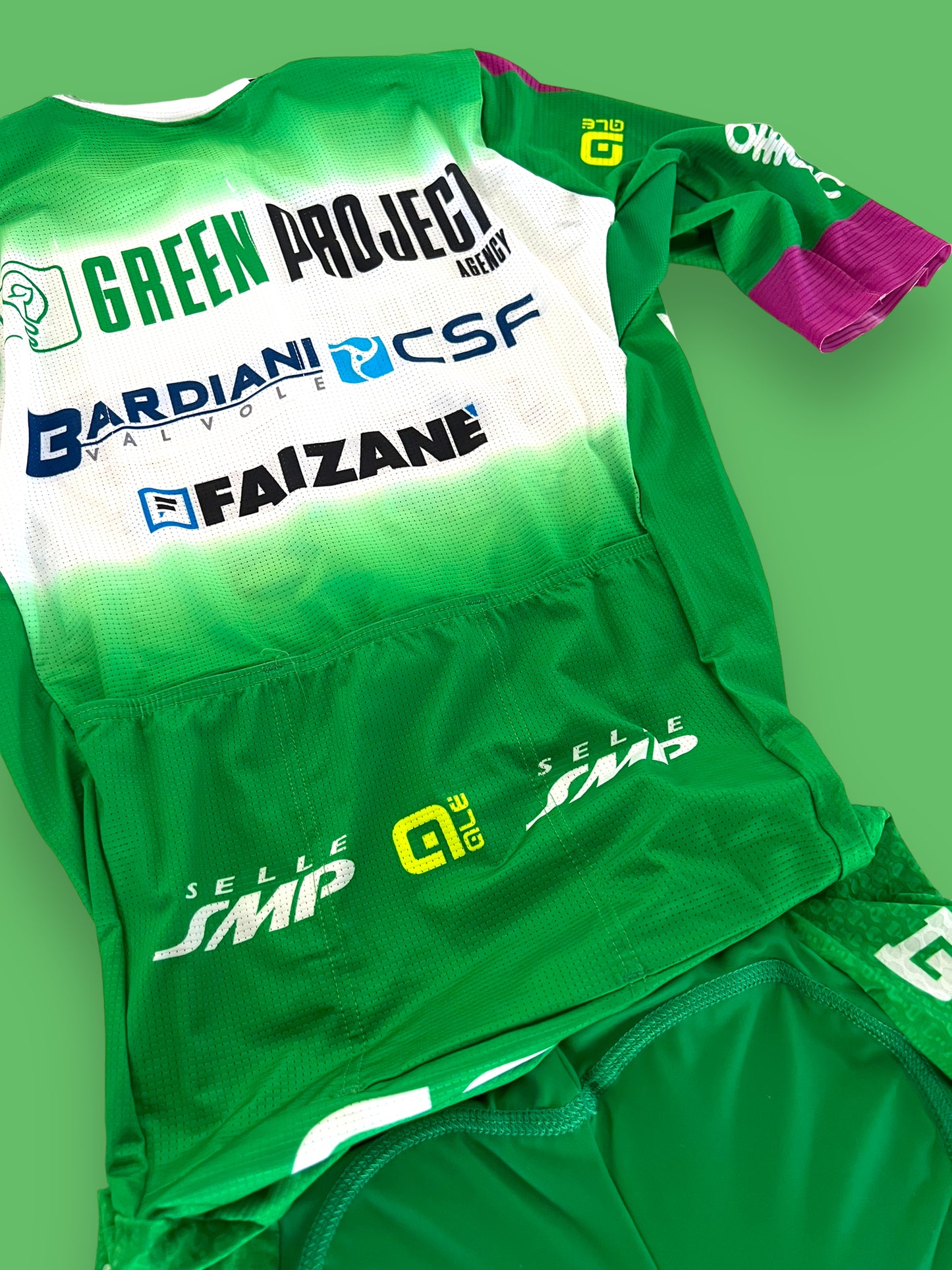 Summer Road Suit + Gloves + Aero Socks Bundle | Ale | Bardiani Green Project Pro Team | Pro Cycling Kit