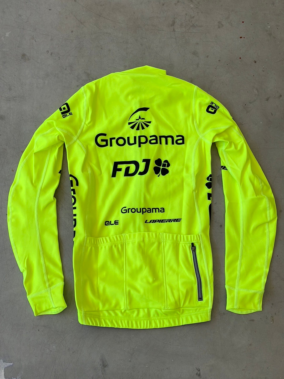 Long Sleeve Thermal Jacket / Jersey | Ale | Yellow | Groupama Française des Jeux | Pro Cycling Kit