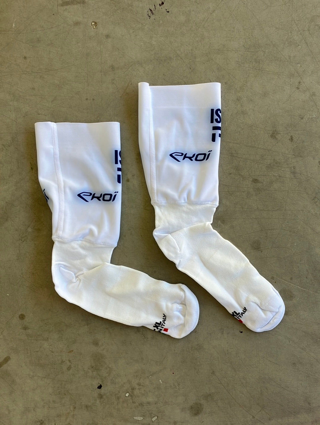 Cycling Aero Socks Race | Ekoi | White | Israel Premier Tech IPT | Pro Cycling Kit