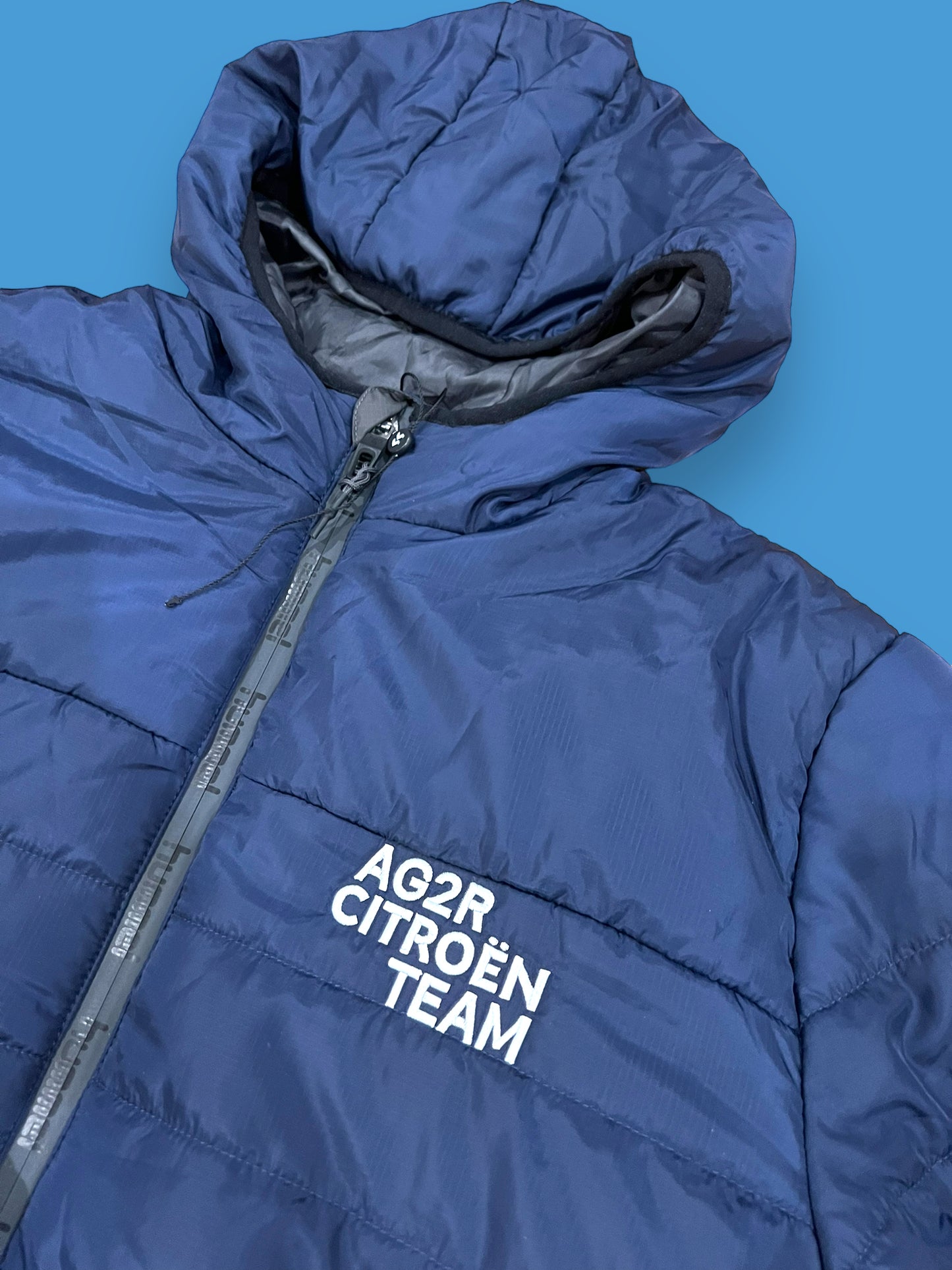 Casual Deep Winter Jacket Hooded Long | Hummel | AG2R Citroen | Pro Cycling Kit