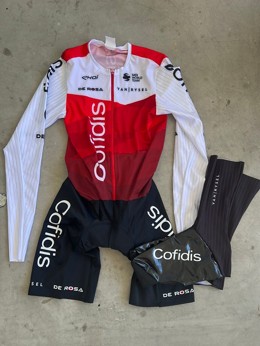 TT Bundle - TT Suit Long Sleeve & TT Shoe Covers | Van Rysel | Cofidis | Pro-Issued Cycling Kit