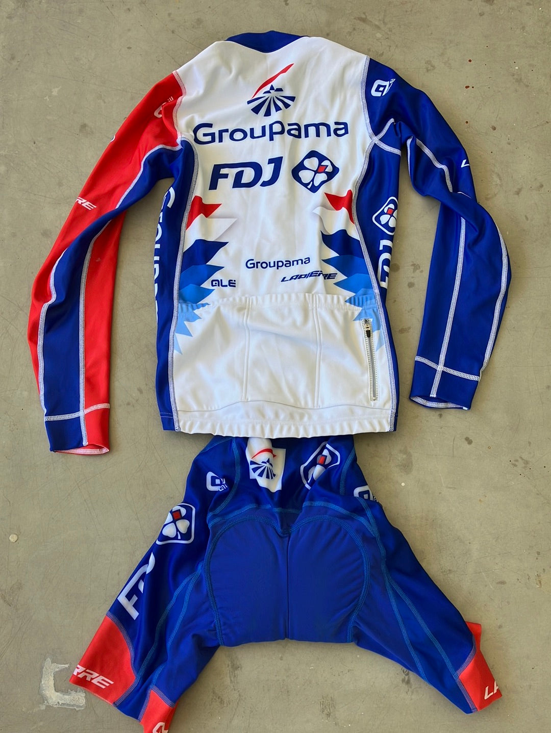 Long Sleeve Thermal Jersey and Winter Bib shorts | Ale | Groupama Française des Jeux | Pro Cycling Kit