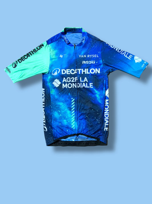 Aero Jersey Summer Lightweight Short Sleeve Racing Maillot  Ete  | Decathlon AG2R La Mondiale  | Rosti | Pro Cycling Kit