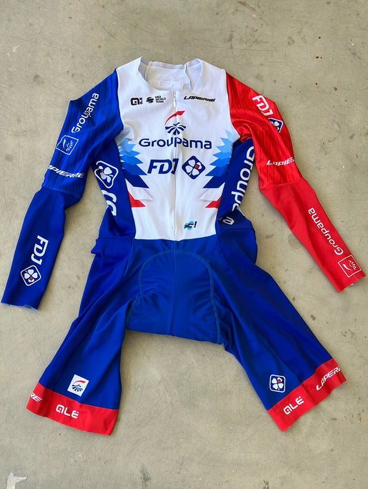 Long Sleeve TT Suit Skinsuit Aerosuit Time Trial | Ale | Groupama Française des Jeux | Pro Cycling Kit