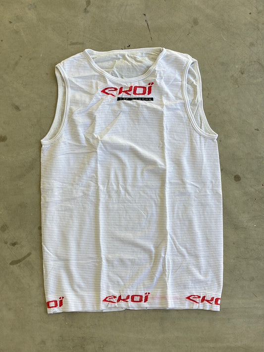 Base Layer Vest Cycling | Ekoi | White | Israel Premier Tech IPT | Pro  Kit