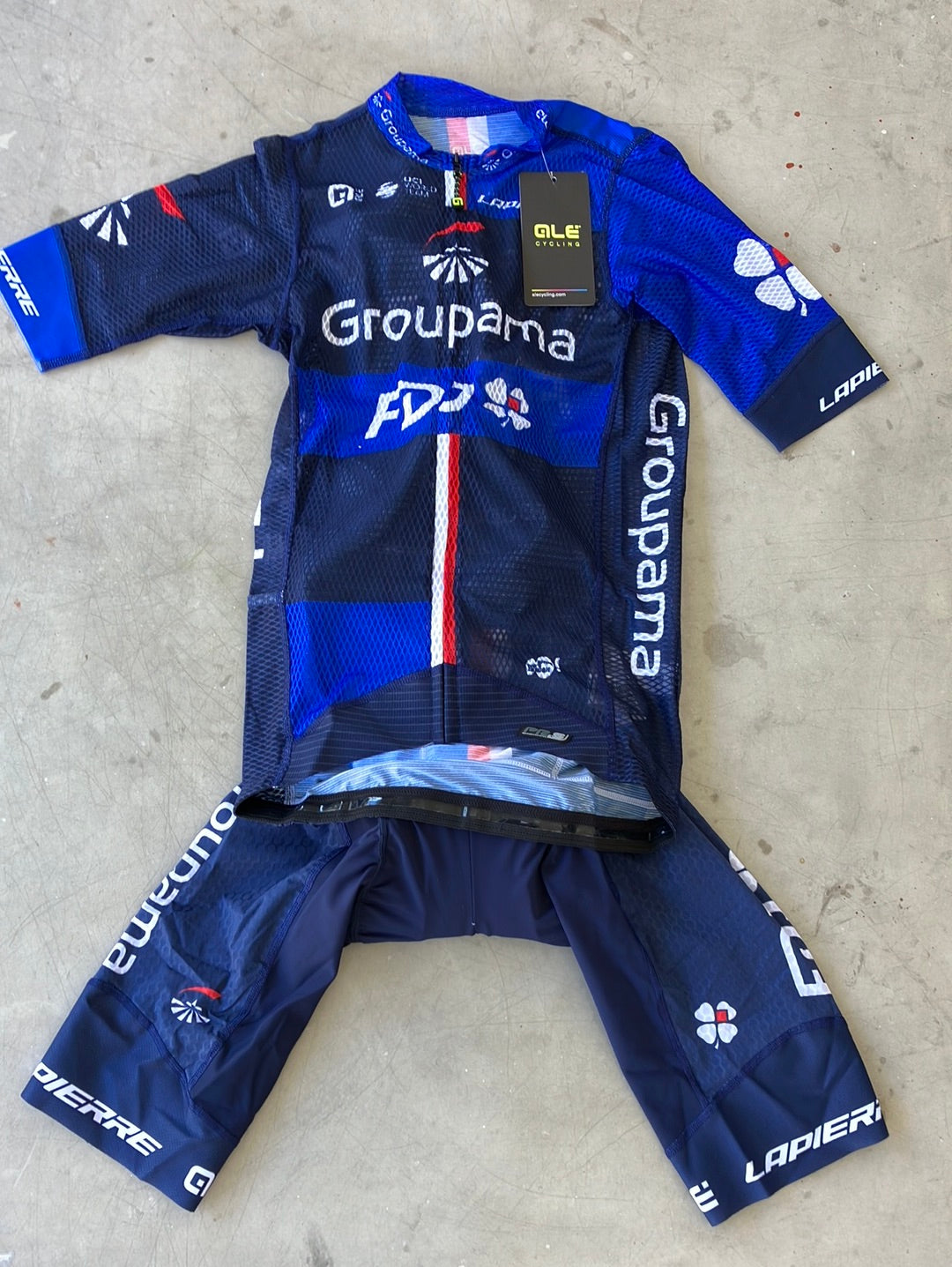 Short Sleeve Summer Jersey and Bib shorts Bundle | Ale | Groupama Française des Jeux | Pro Cycling Kit