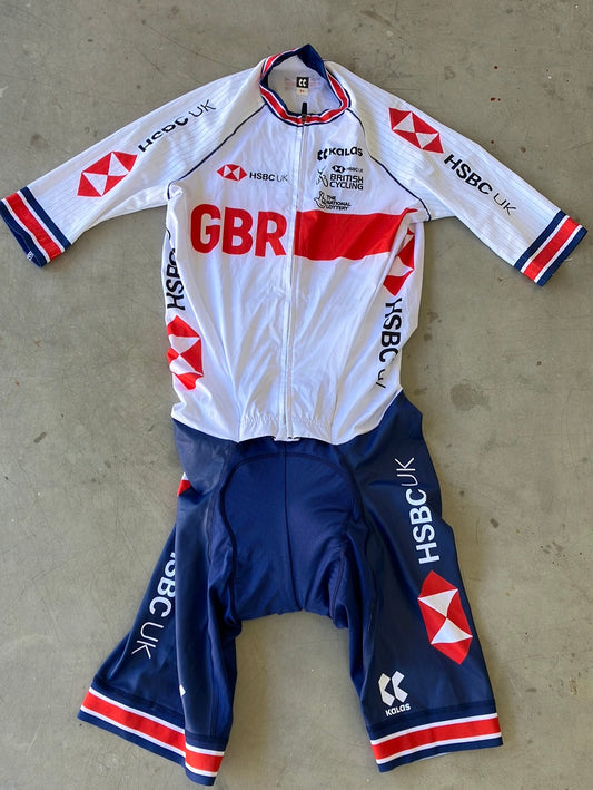 Short Sleeve Aero Roadsuit  Skinsuit | Kalas | Team GB Great Britain - British Cycling GBR | Pro Cycling Kit