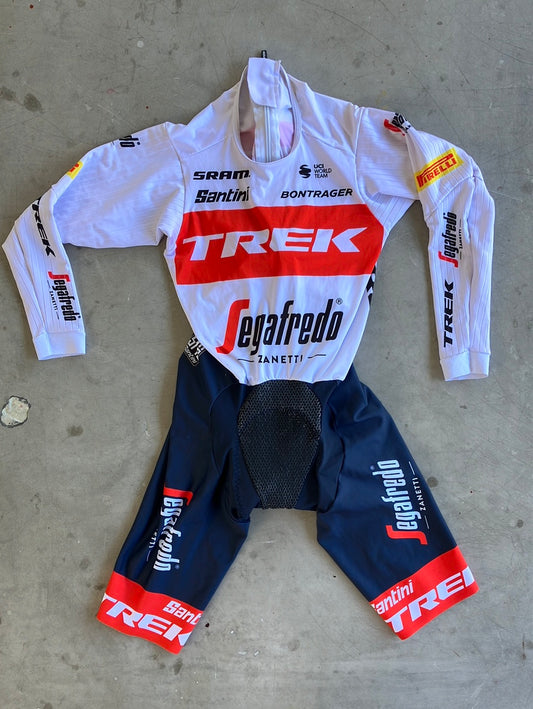 Trek Segafredo | Santini Long Sleeve TT Suit | White | XS | Pro-Issued Team Kit