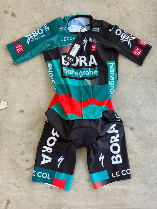Aero Race Suit Short Sleeve With Pockets | Le Col | Bora Hansgrohe | Pro-Issued Cycling Kit