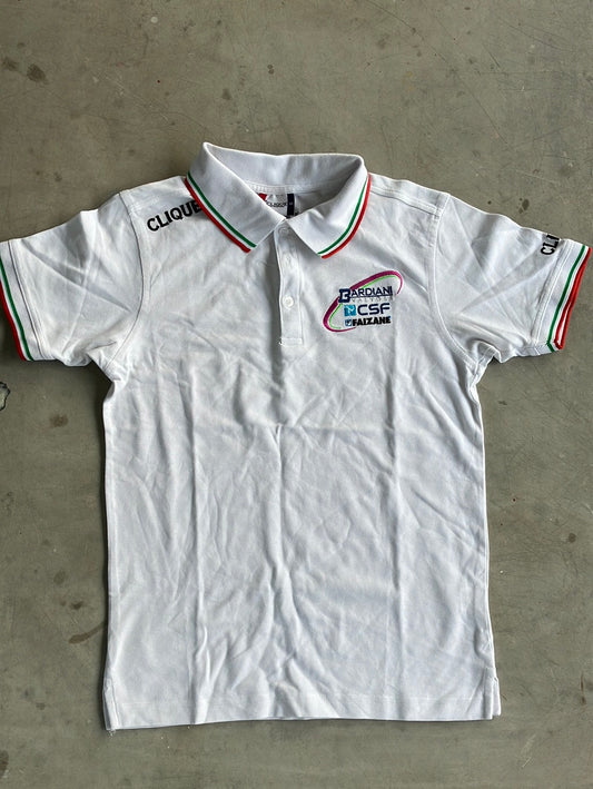 Bardiani | Clique Casual Short Sleeve Polo Shirt | White | XS | Pro-Issued Casual Kit