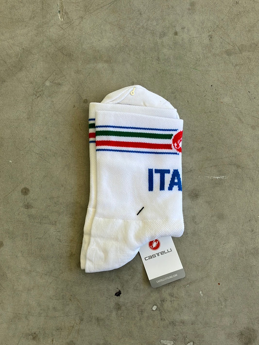 Race Socks | Castelli | Italia Italy National Team | Pro-Issued Cycling Kit