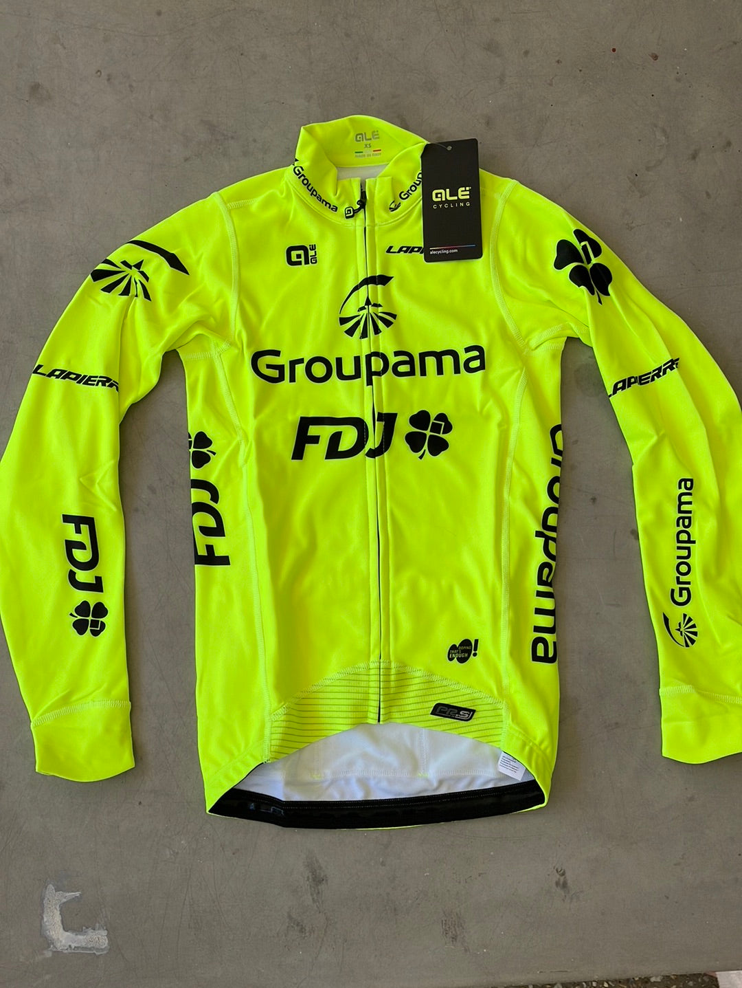 Long Sleeve Thermal Jacket / Jersey | Ale | Yellow | Groupama Française des Jeux | Pro Cycling Kit