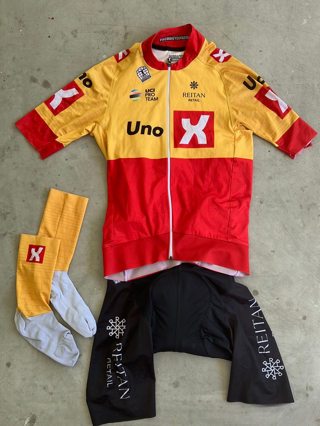 Uno-X | Bioracer Bundle - Aero Jersey, Bibs & Aero Socks | S | Pro-Issued Team Kit