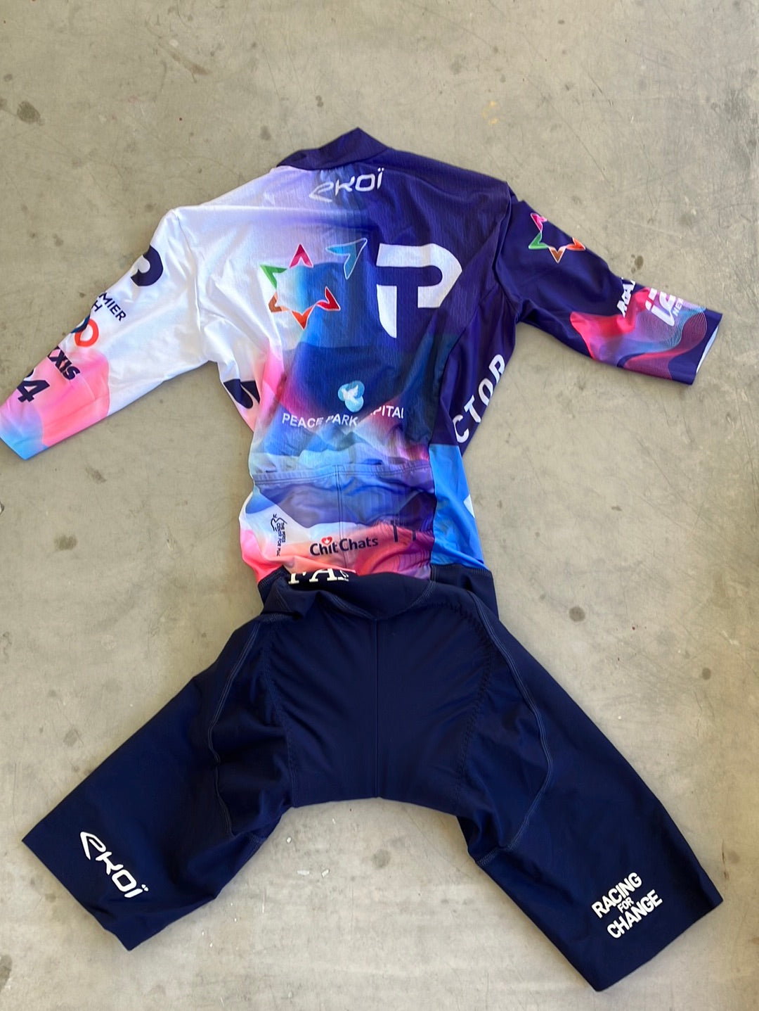 Aerosuit  - Lightweight Aerodynamic Cycling Race Suit Skinsuit | Ekoi | Blue | Israel Premier Tech IPT | Pro Cycling Kit