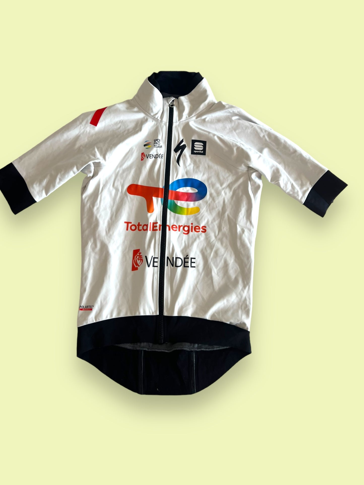 Light Winter Jacket Short Sleeve Polartec Waterproof | Sportful | Total Energies | Pro Cycling Kit