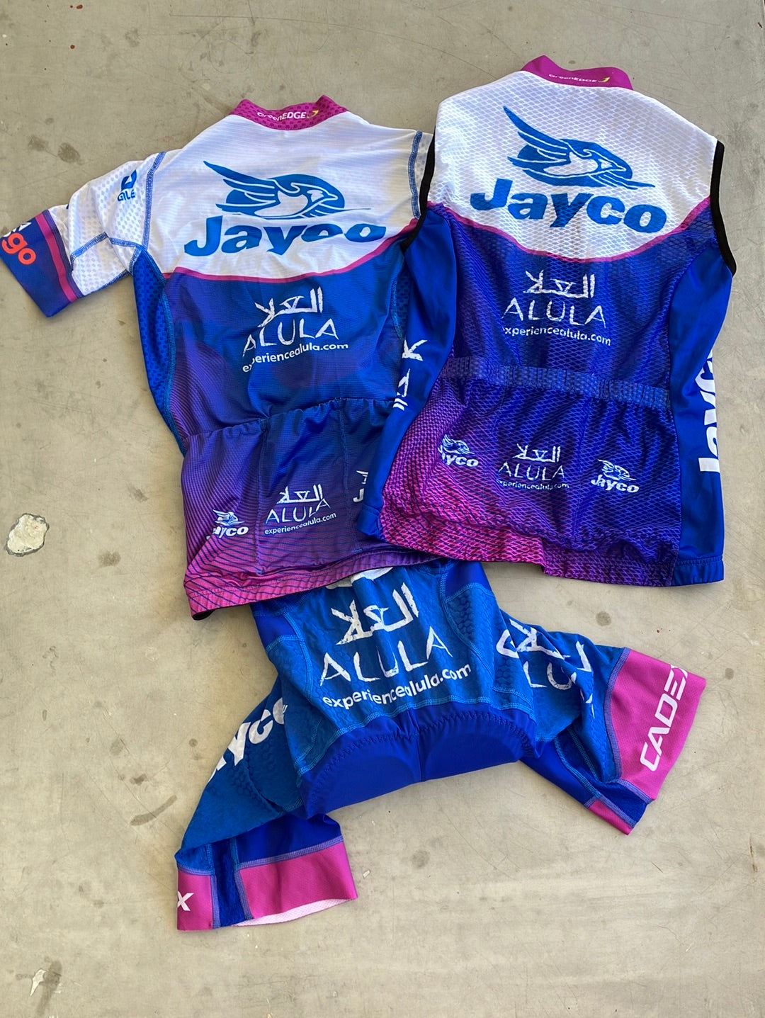 Women's Summer Jersey, Vest / Gilet & Bib Shorts Bundle | Ale | Jayco Alula Women | Pro-Issued Cycling Kit