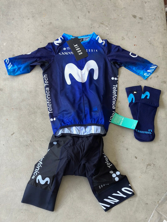 Summer Jersey, Bib Shorts & Socks Bundle | Gobik | Navy | Movistar | Pro Kit