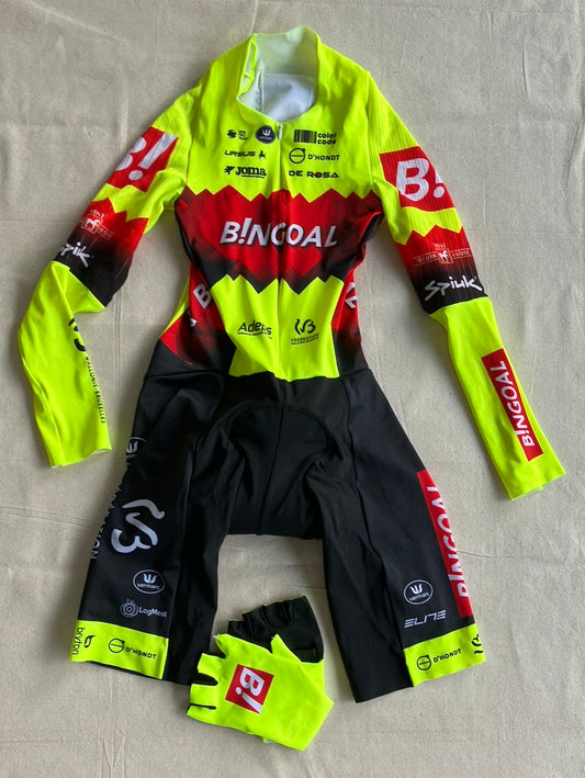 Long Sleeve TT Suit & Gloves | Vermarc | Bingoal WB Pro Team | Pro Cycling Kit