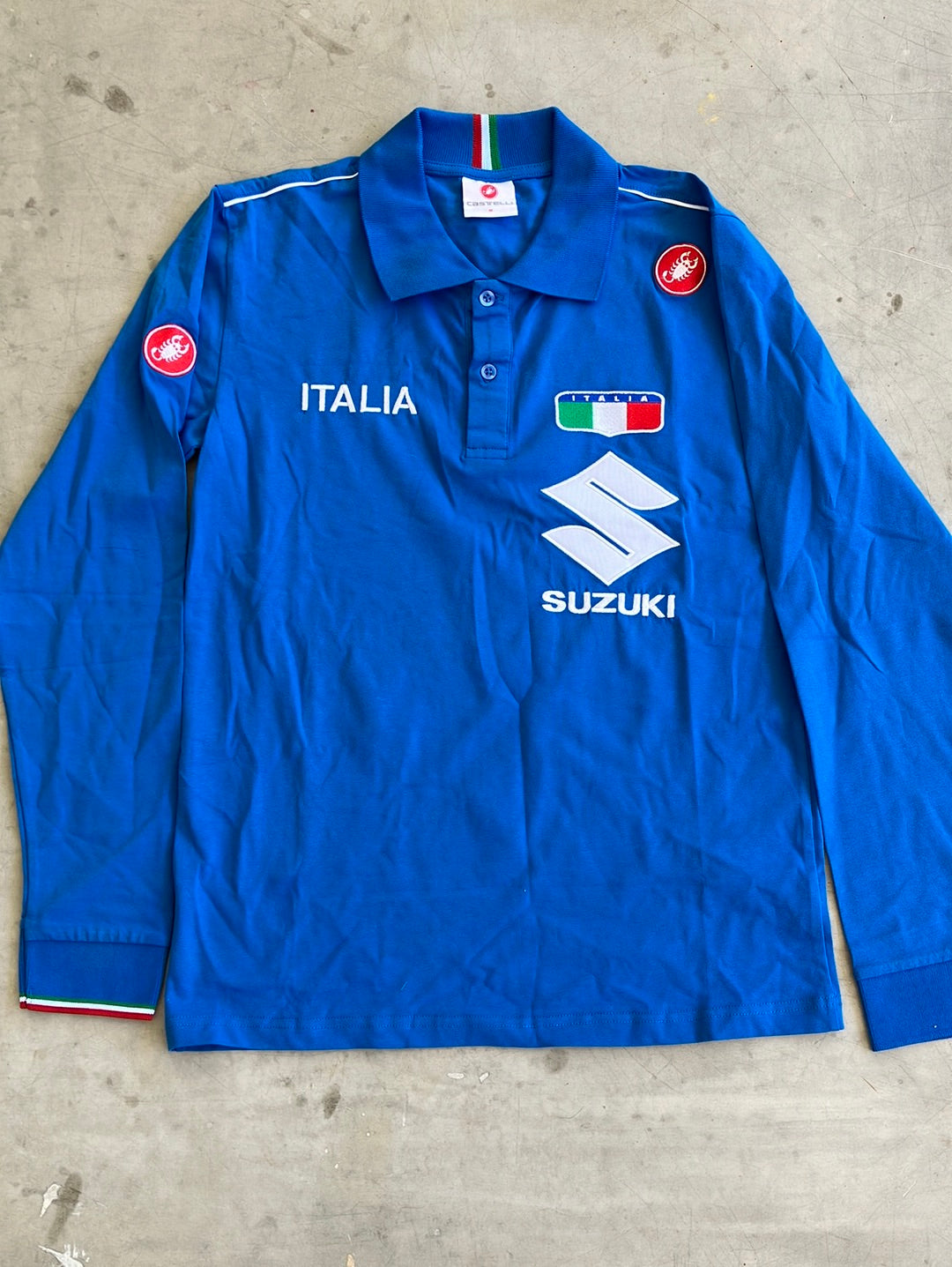 Long Sleeve Casual T-Shirt Top | Castelli | Italia Italy National Team | Pro-Issued Cycling Kit