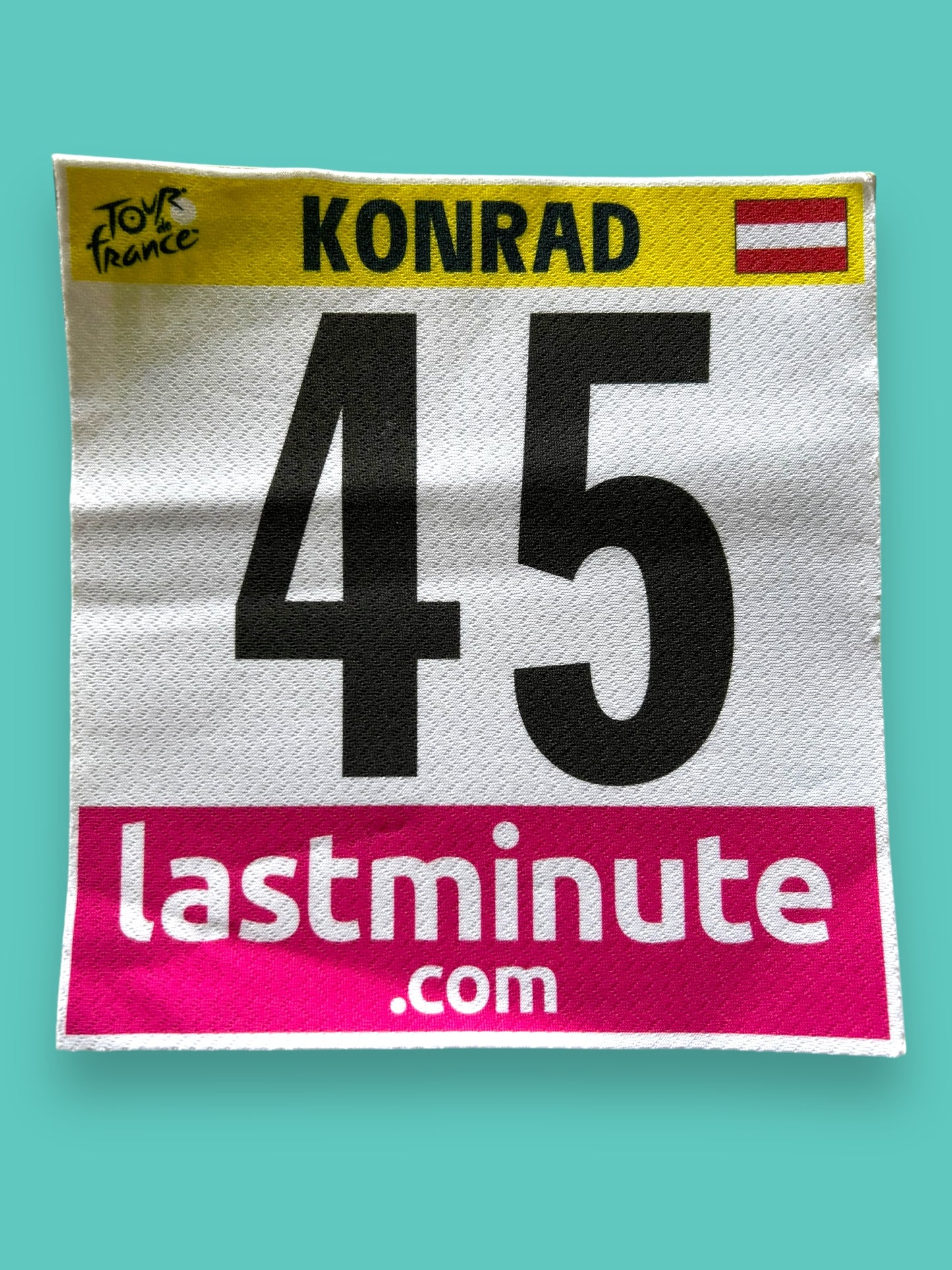 Pro Rider Tour de France Race Number (45) - Original | Pro Team Cycling Kit