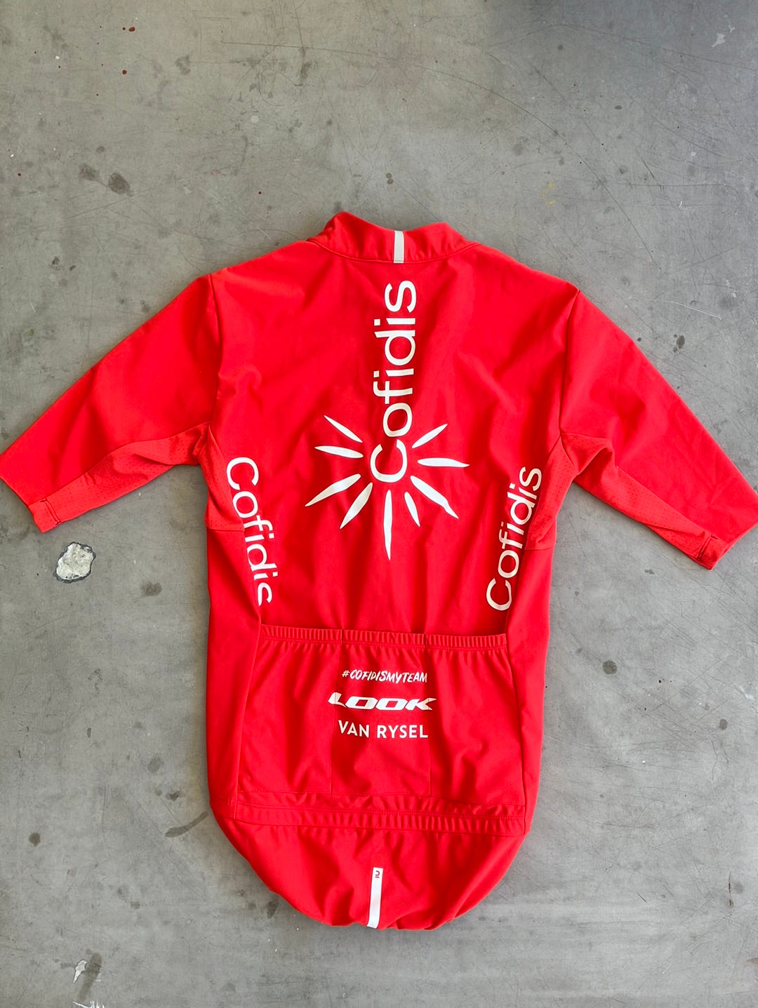 Cofidis | Van Rysel Short Sleeve Gabba Jacket | Red | Pro-Issued Pro Team Kit