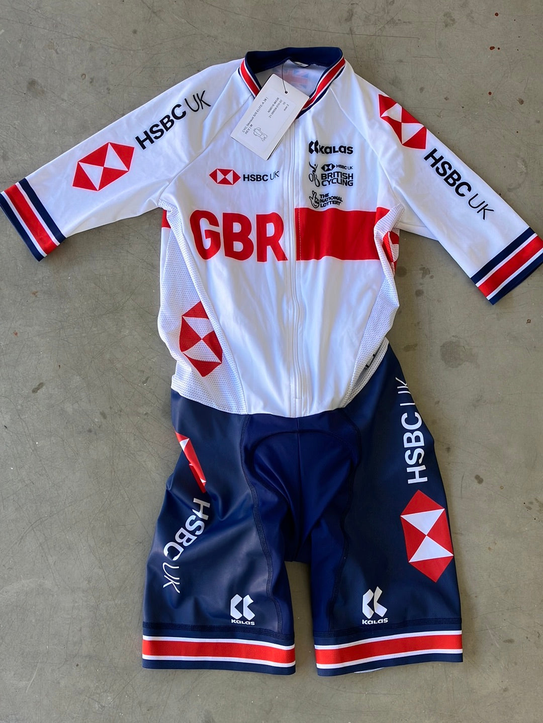 Short Sleeve Aero Roadsuit  Skinsuit | Kalas |  Team GB Great Britain - British Cycling GBR | Pro Cycling Kit