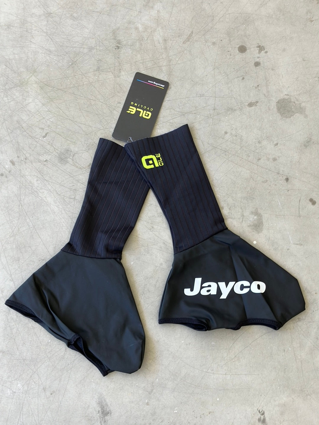 TT Overshoes Time Trial Shoe Covers / Booties | Ale | Jayco Alula Men's | Pro-Issued Cycling Kit