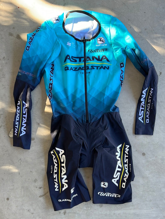 Long Sleeve TT Suit / Skinsuit | Giordana | Astana Qazaqstan | Pro-Issued Cycling Kit