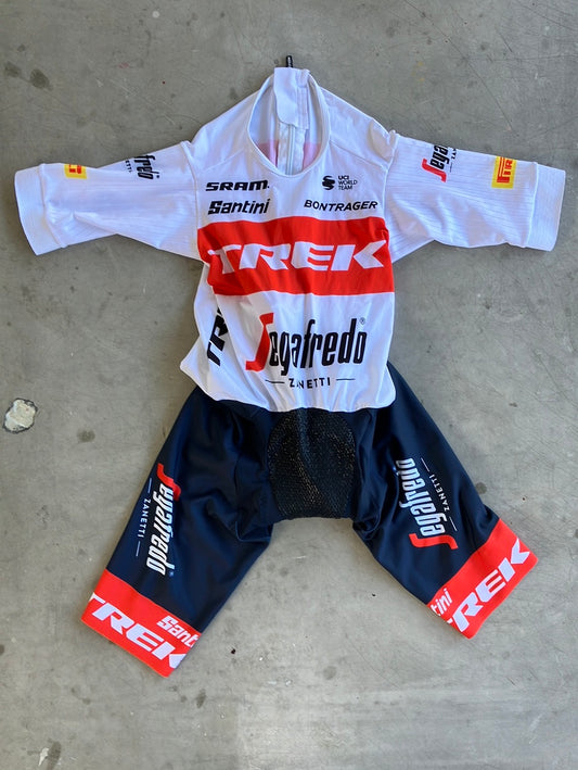 Trek Segafredo | Santini Short Sleeve TT Suit | White | XS | Pro-Issued Team Kit