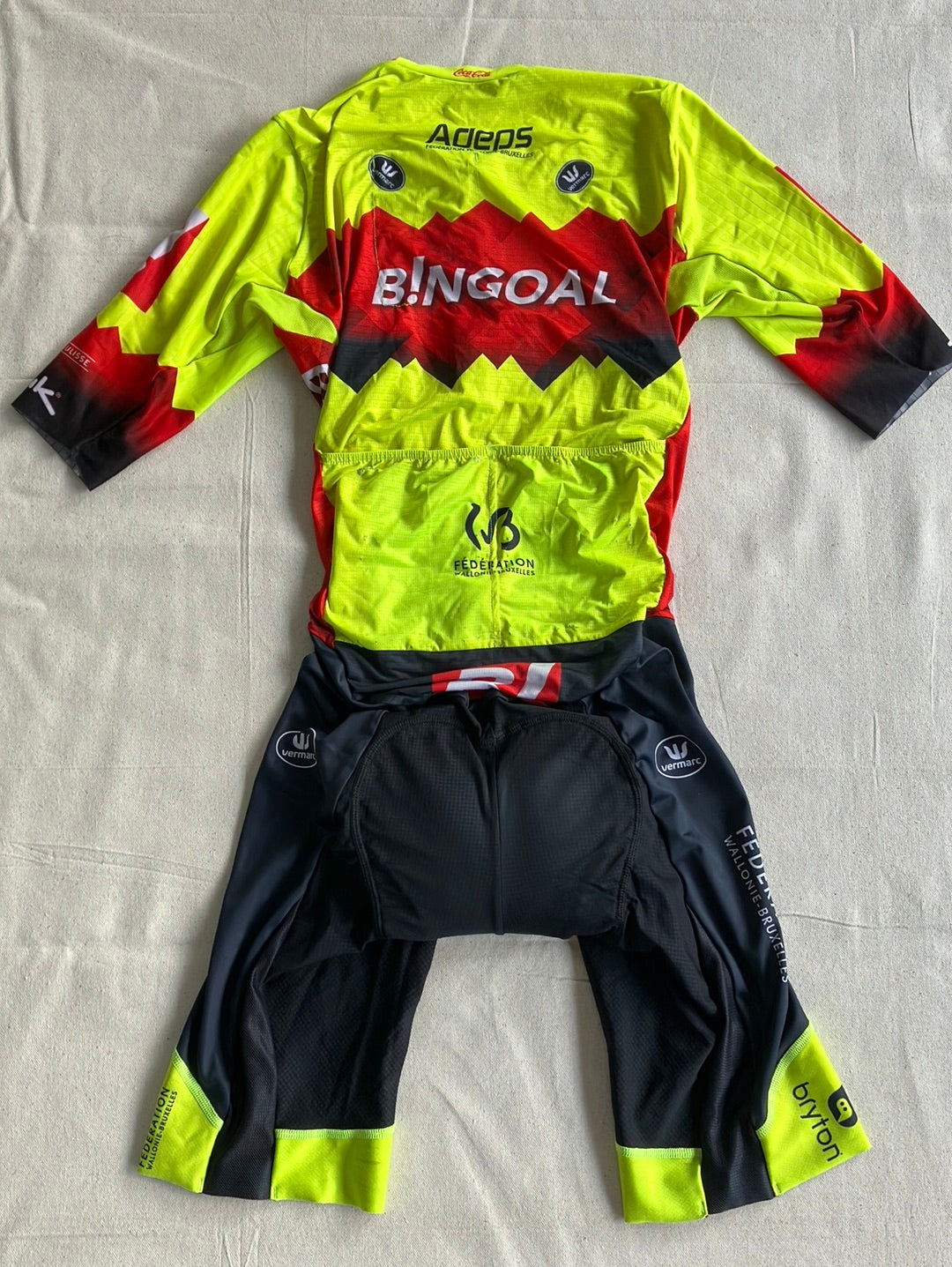 Short Sleeve Road Suit | Vermarc | Bingoal WB Pro Team | Pro Cycling Kit