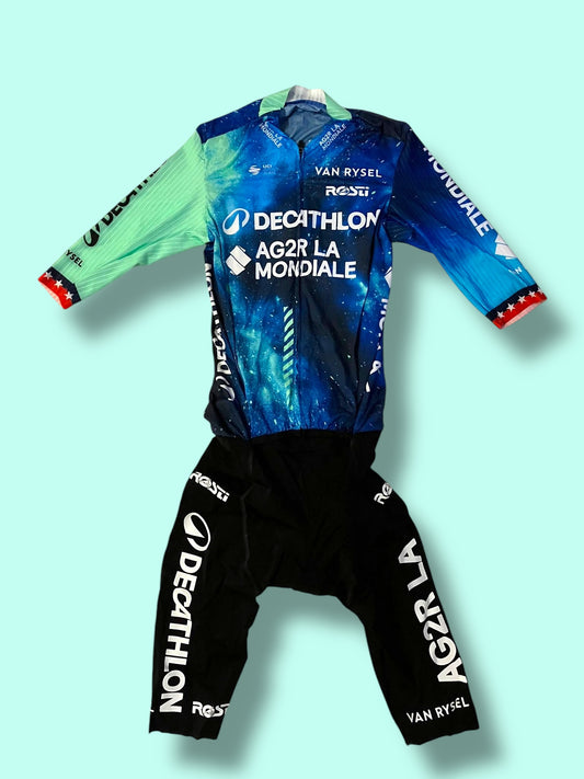 Roadsuit Aerosuit WARBASSE USA Racing Body Domina  | Decathlon AG2R La Mondiale  | Rosti | Pro Cycling Kit