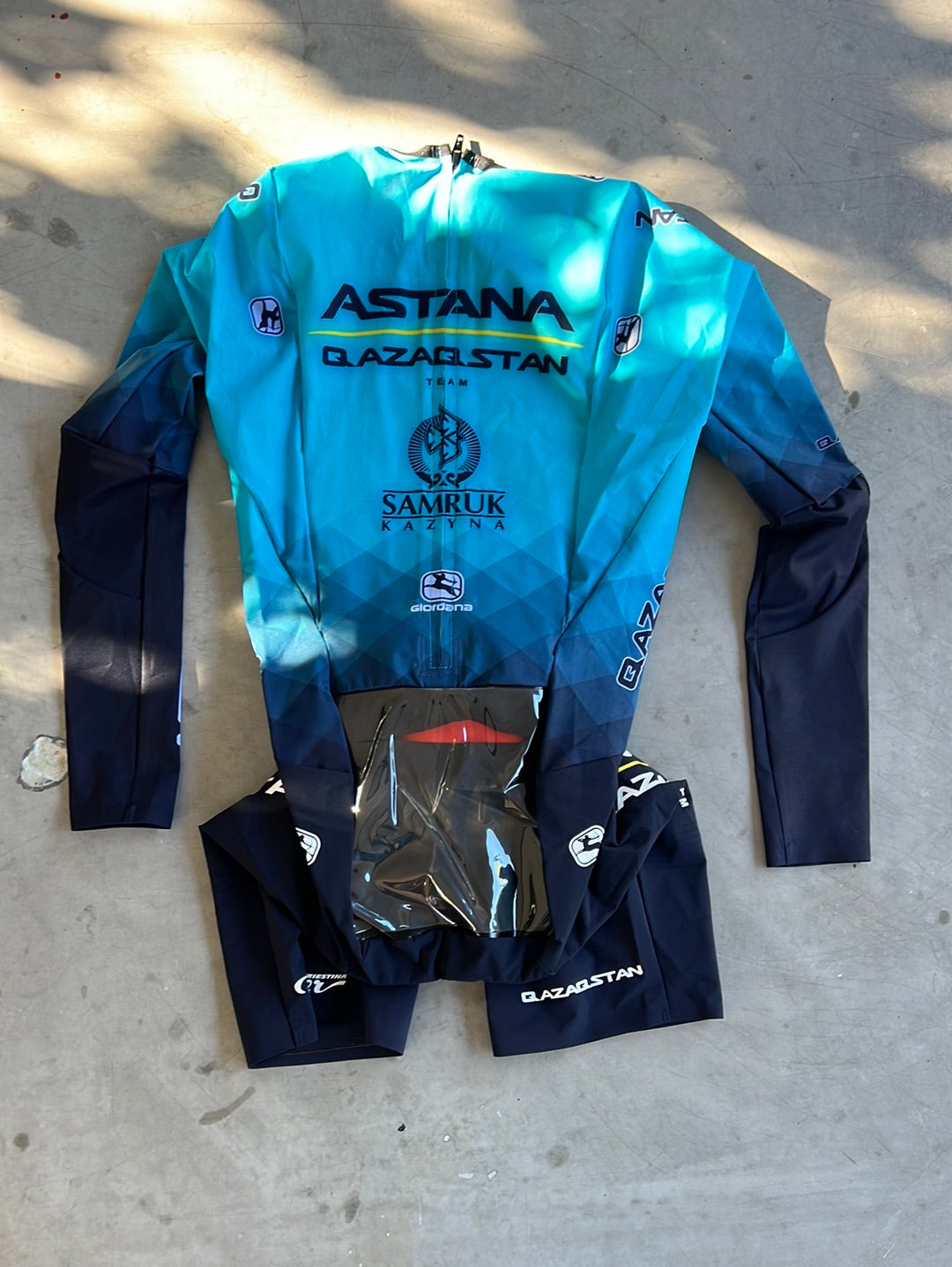 Long Sleeve TT Suit / Skinsuit | Giordana | Astana Qazaqstan | Pro-Issued Cycling Kit