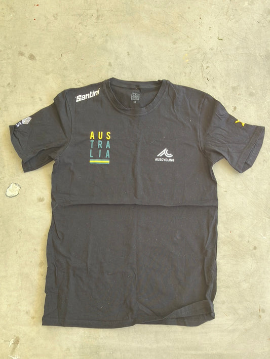 T-Shirt Casual World Championship UCI Rider Issue M  | Santini | Australia National AIS  | Pro Cycling Kit